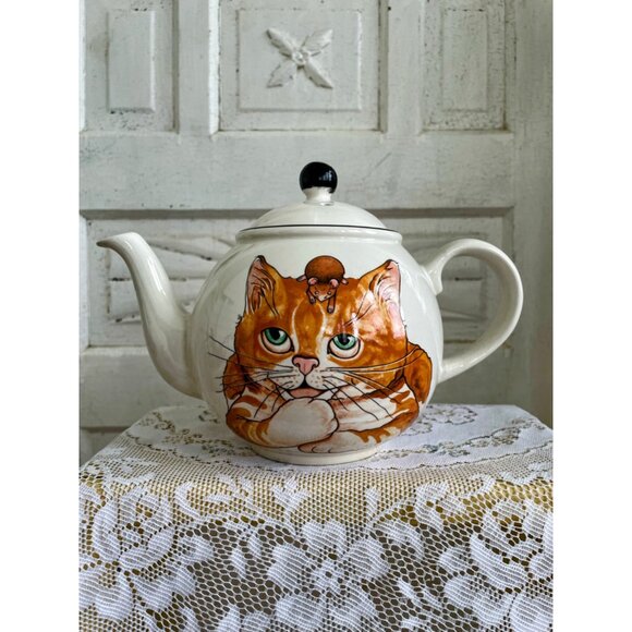 Vintage Arthur Wood England Cute Cat and Mouse Teapot - Picture 14 of 14
